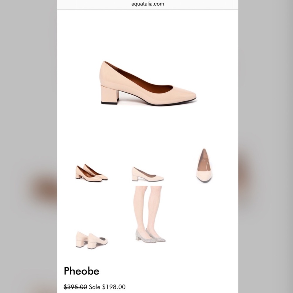 NWB Aquatalia by Phoebe blush nude patent shoes